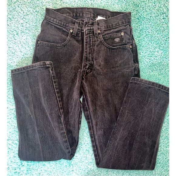 Harley-Davidson Denim - HARLEY DAVIDSON Classic vintage black denim  jeans size 28 ladies clothing